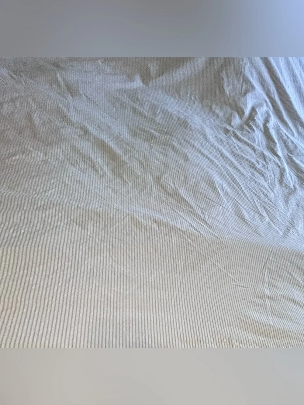 Ralph Lauren Home Gray White Striped Full Double Flat Sheet Cotton Classic